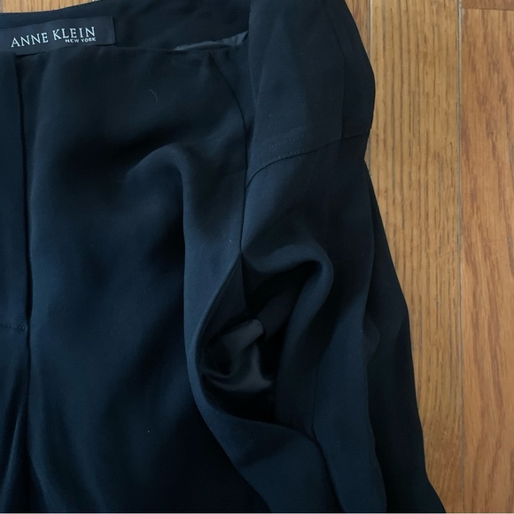Anne Klein New York Women’s Wide Leg Black Trousers High Waist Size 10 - Picture 10 of 14